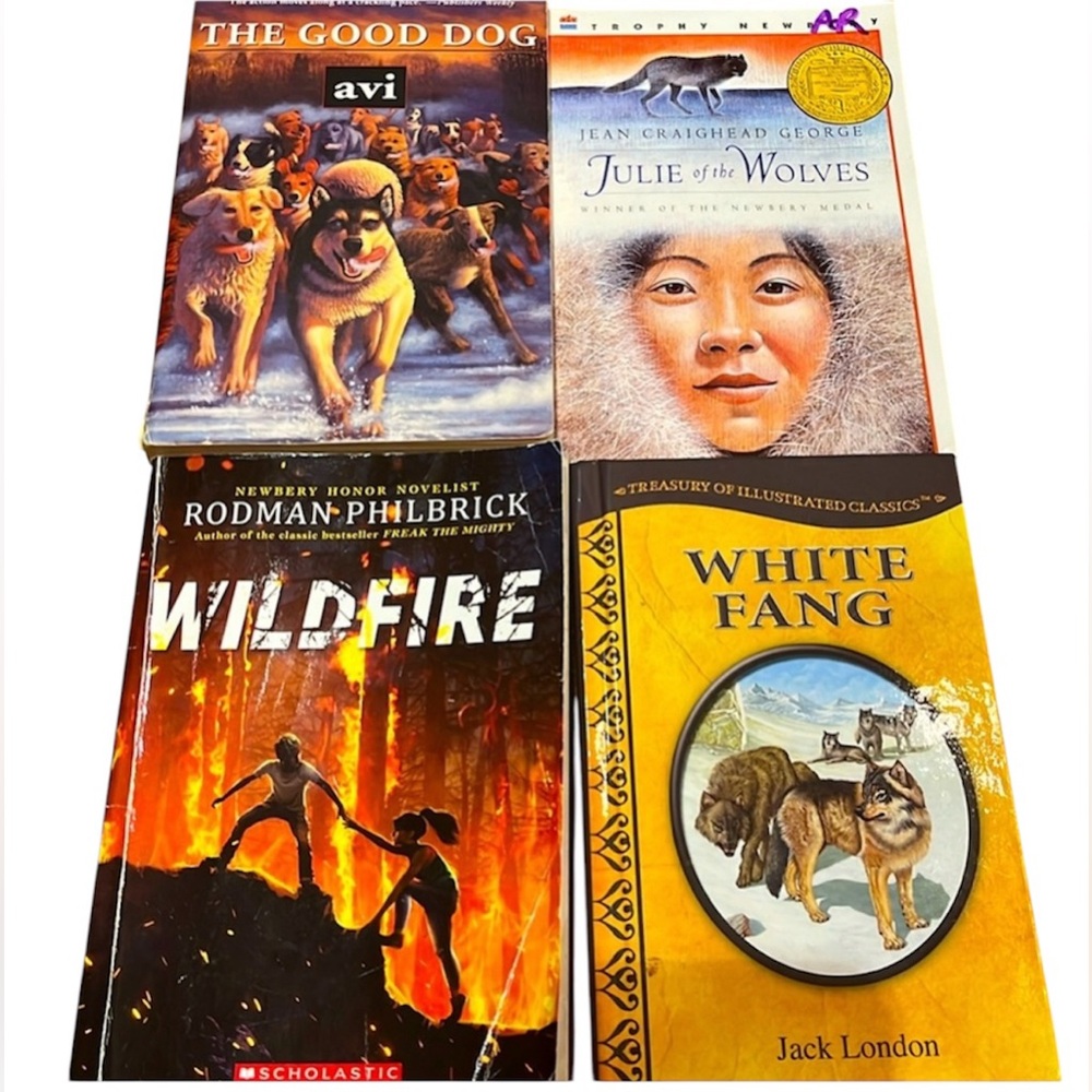 Tween Boy Books - Wildfire - White Fang - The Good Dog - Julie Of The Wolves